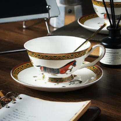 Printed Luxury Horse Tea Set - Image 2
