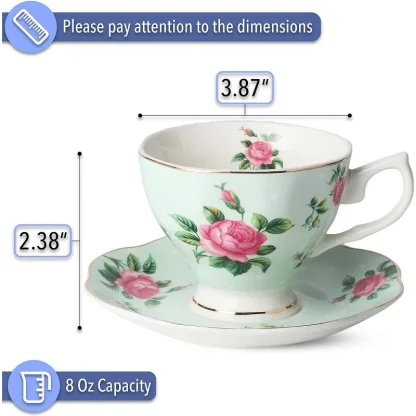 Floral Patterned Tea Set - Image 7