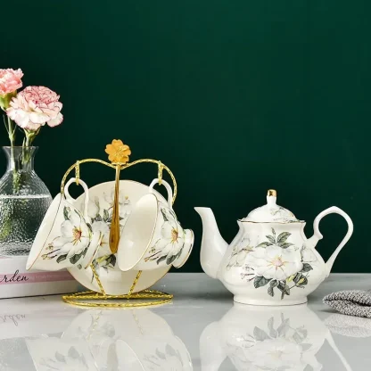 Elegant Luxury Floral Tea Set - Image 3