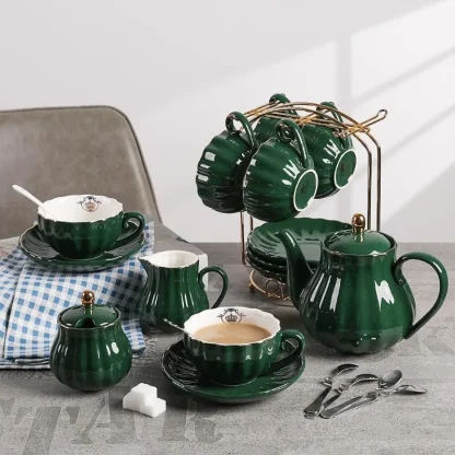 Scalloped Embossed Tea Set - Image 2