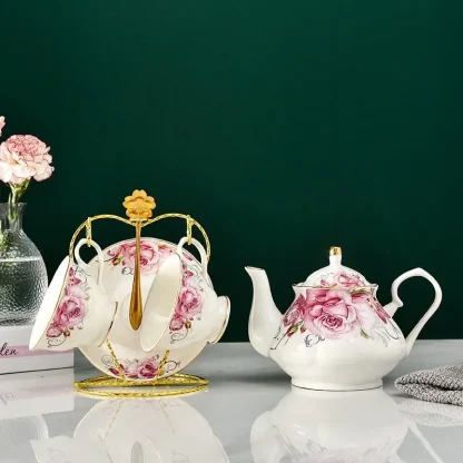 Elegant Luxury Floral Tea Set - Image 5