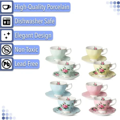 Floral Patterned Tea Set - Image 5