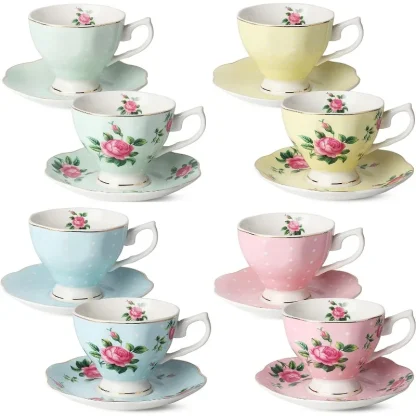 Floral Patterned Tea Set - Image 4