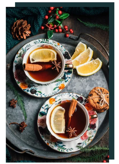 Luxury Floral Colored Tea Set - Image 4