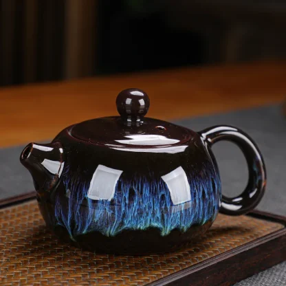 Luxury Blue Print Tea Set - Image 4