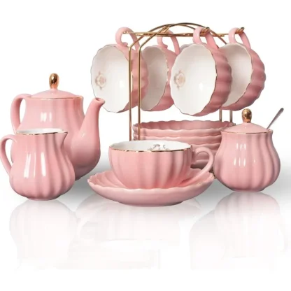 Scalloped Embossed Tea Set - Image 4