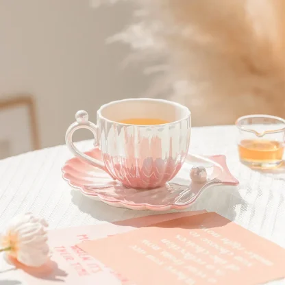 Creative Shell Shape Tea Set - Image 3