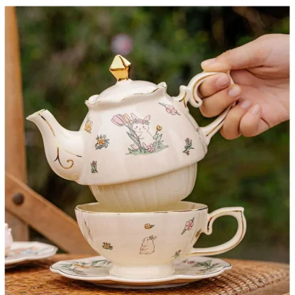 Cute Printed Vintage-style Tea Set - Image 3
