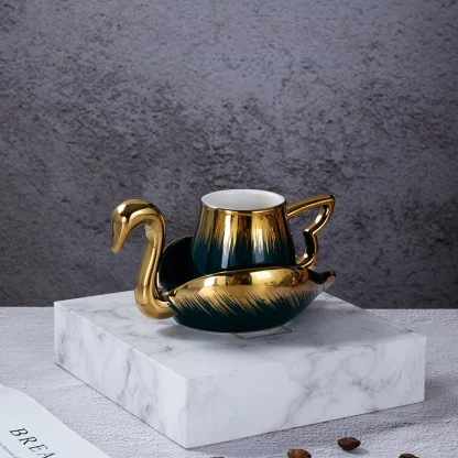 Creative Gold-like Accent Tea Set - Image 3