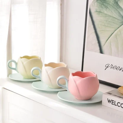 Cute Tulip Shape Tea Set - Image 3