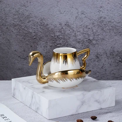 Creative Gold-like Accent Tea Set - Image 6