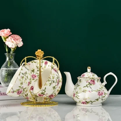 Elegant Luxury Floral Tea Set - Image 2